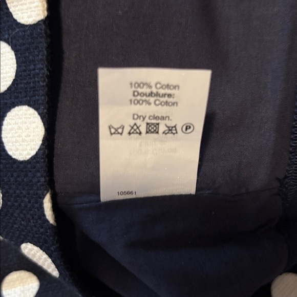 New J. Crew Navy polka dot pencil skirt 10 Petite - Picture 8 of 8